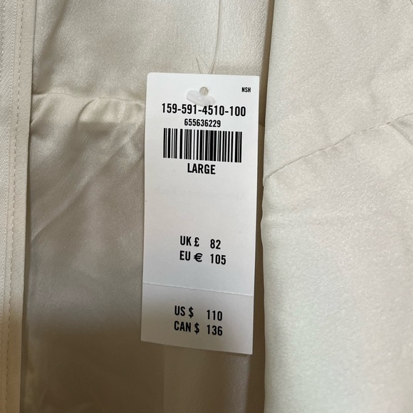 Abercrombie & Fitch Plunge V-Neck Pleated Satin Mini Dress NWT Size Large - Picture 5 of 9